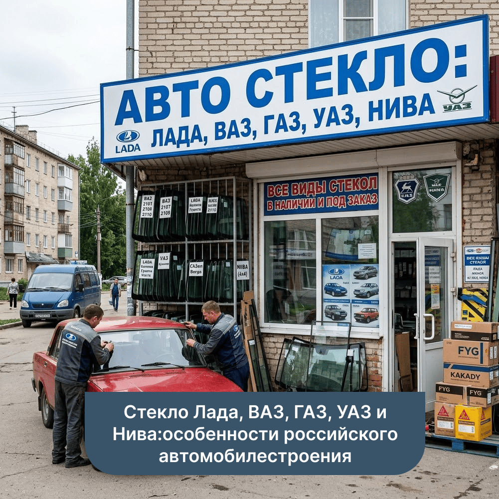 Стекло Лада, ВАЗ, ГАЗ, УАЗ и Нива в Кирове: особенности российского автомобилестроения